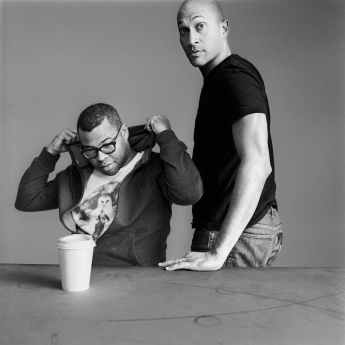 Jordan Peele and Keegan-Michael Key. An executive producer for “Key & Peele” says he believes the sketch-comedy show’s primary focus was masculinity rather than race.